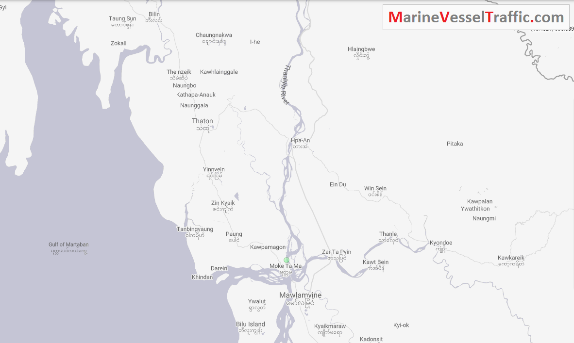 Live Marine Traffic, Density Map and Current Position of ships in SALWEEN RIVER